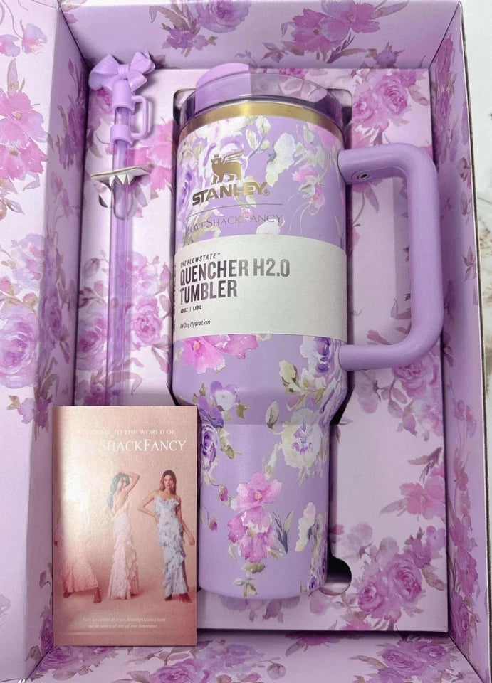 Stanley x LoveShackFancy Happy Thoughts Quencher 40 oz — Purple